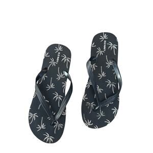 Old Navy Palm Tree Flip Flops in Black